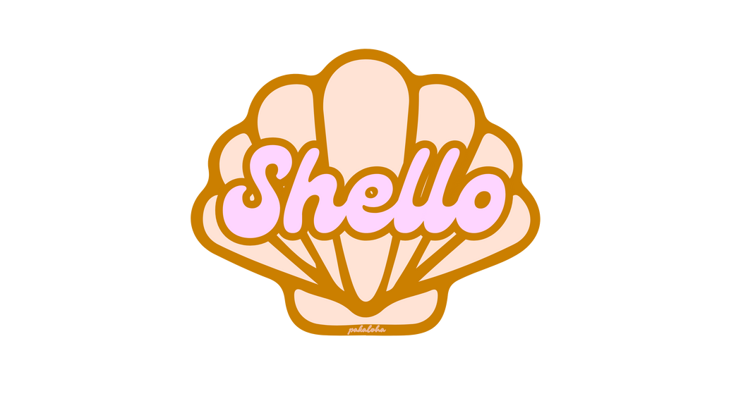 Sjhello Shello Sticker - Pakaloha Bikinis