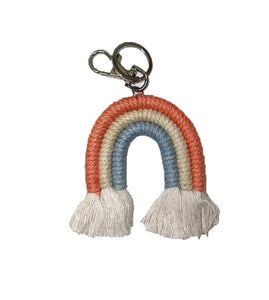 Rainbow Macrame Keychain