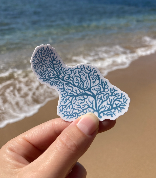Maui Coral Sticker